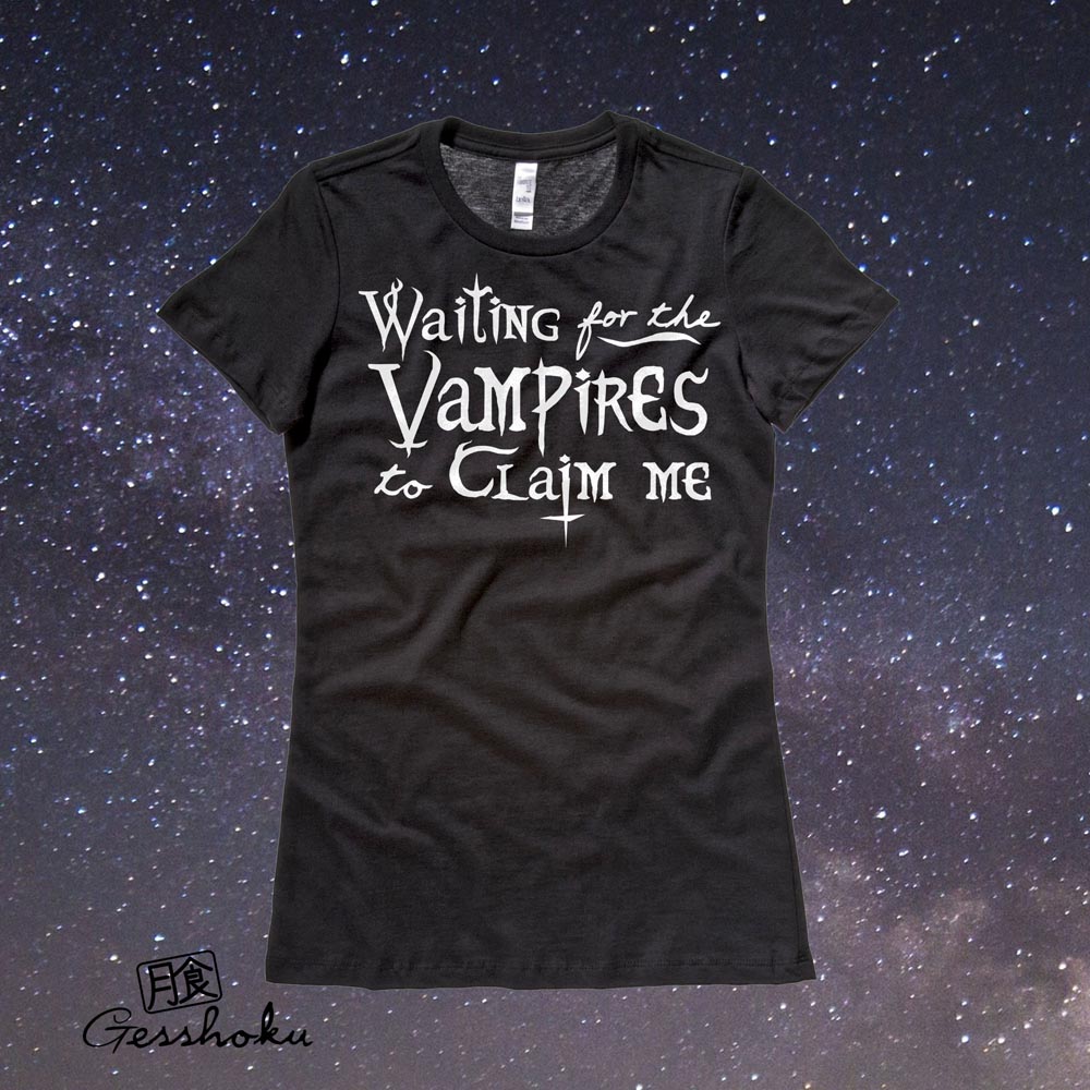 Waiting for the Vampires Ladies T-shirt - Black