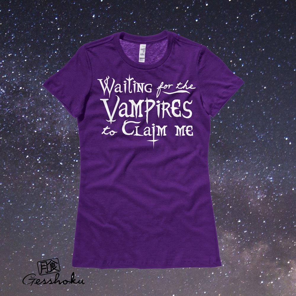 Waiting for the Vampires Ladies T-shirt - Purple
