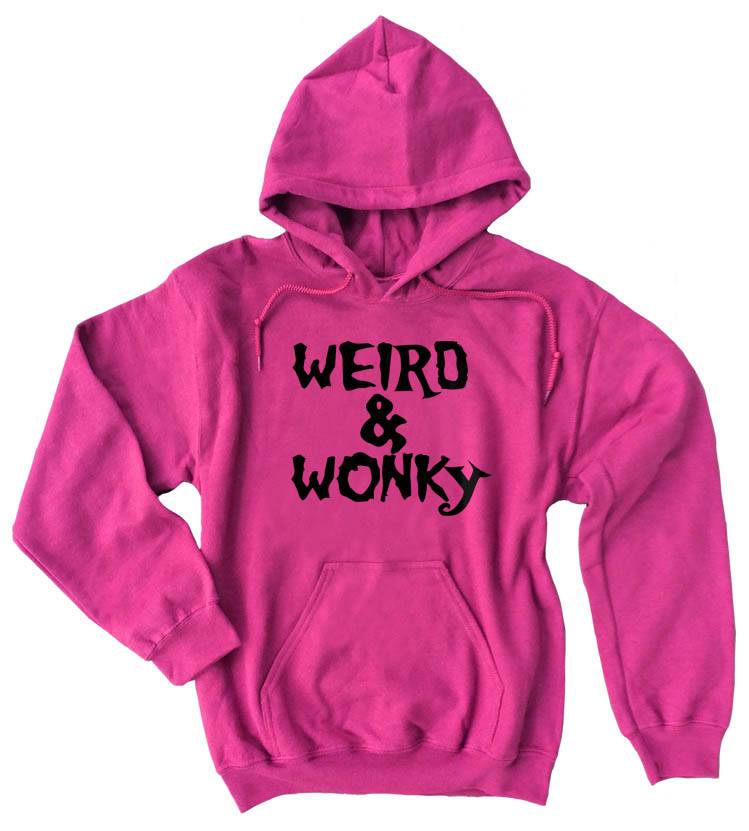 Weird & Wonky Pullover Hoodie - Hot Pink