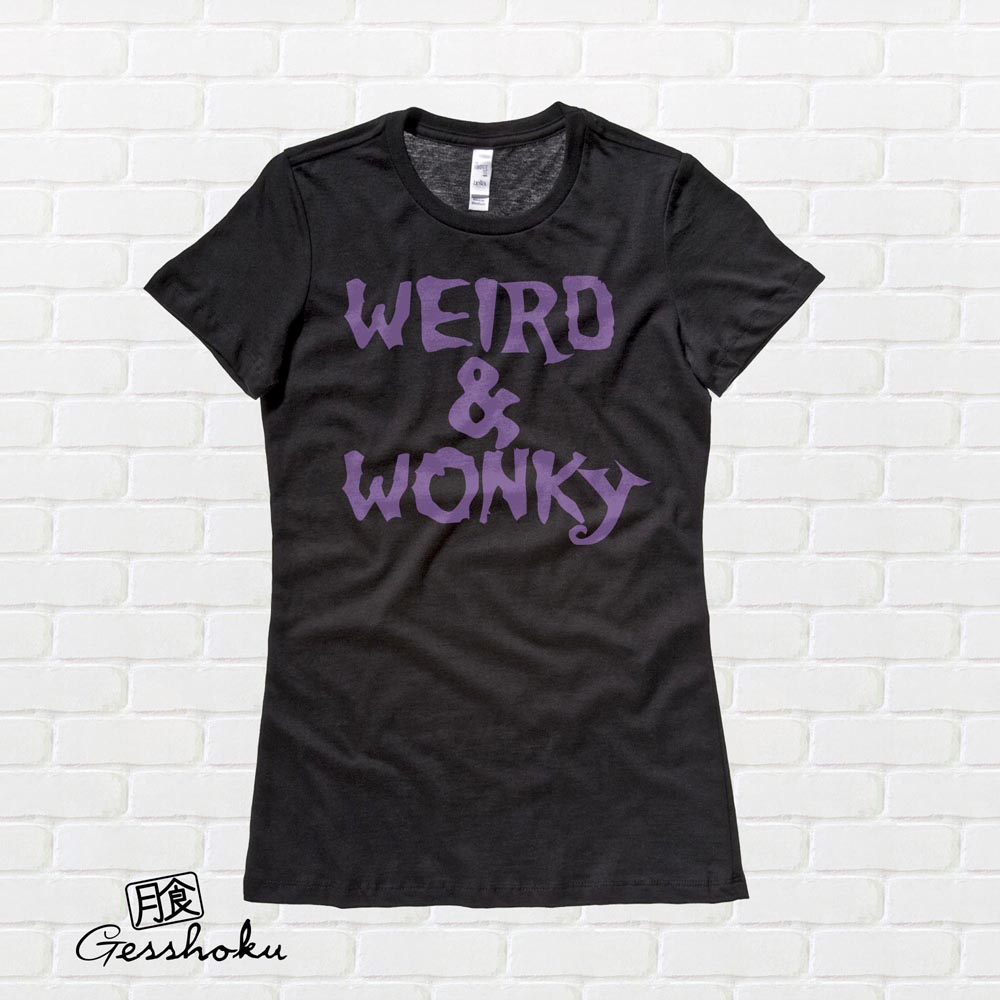 Weird & Wonky Ladies T-shirt - Purple/Black