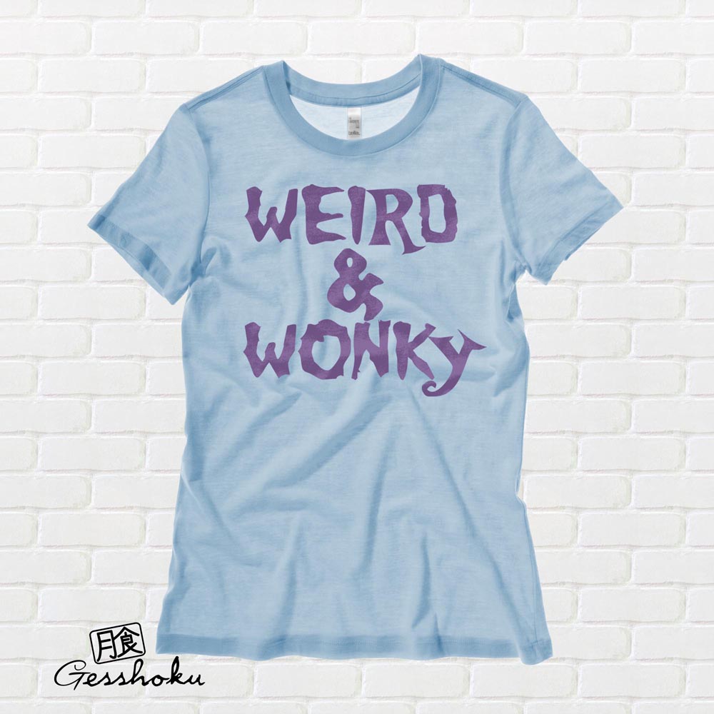 Weird & Wonky Ladies T-shirt - Light Blue