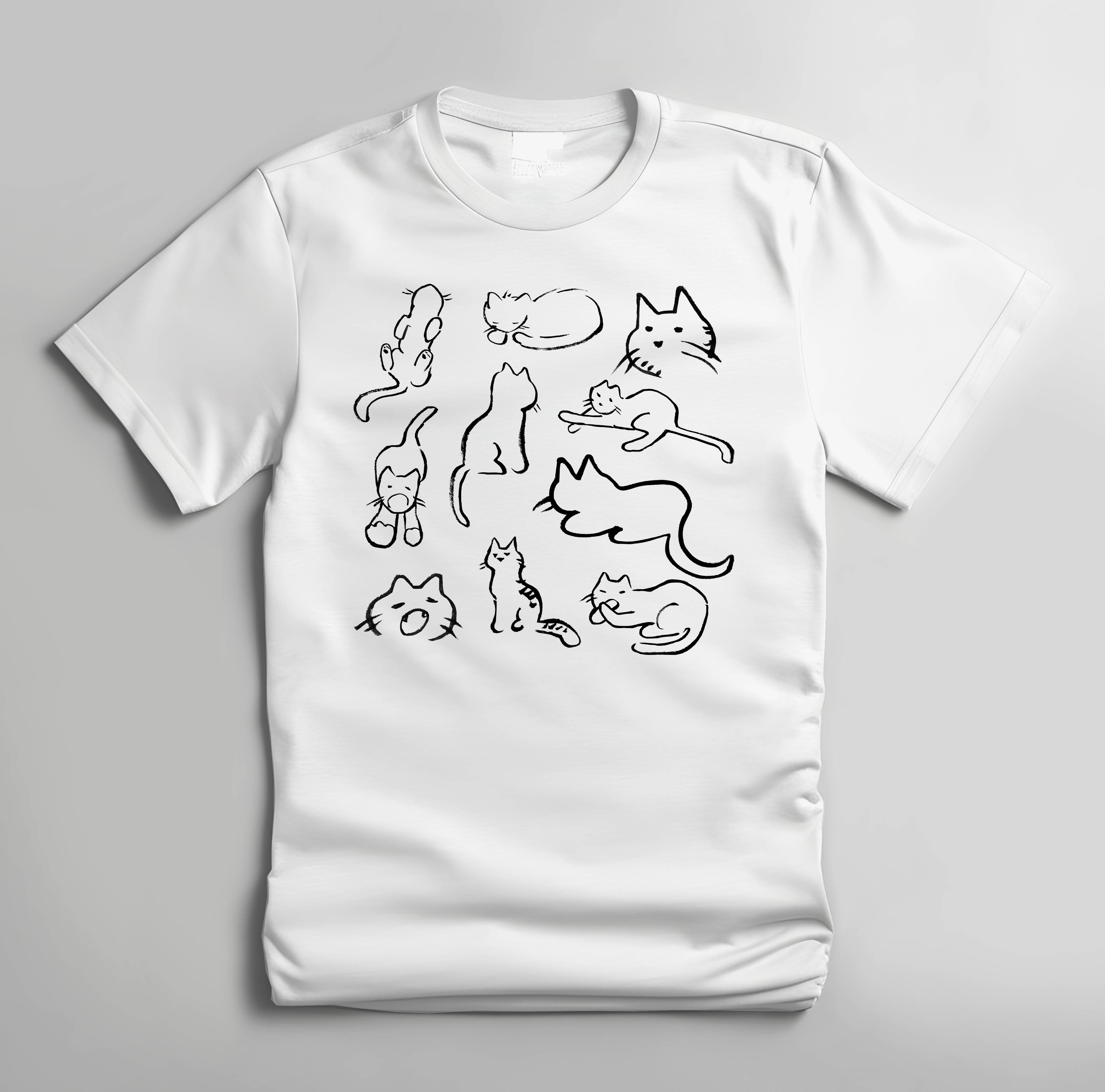 Weird Cats T-shirt - White