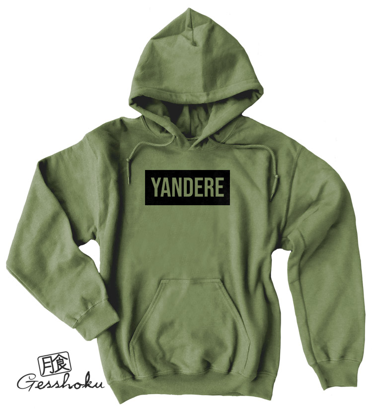 Yandere Pullover Hoodie - Olive Green