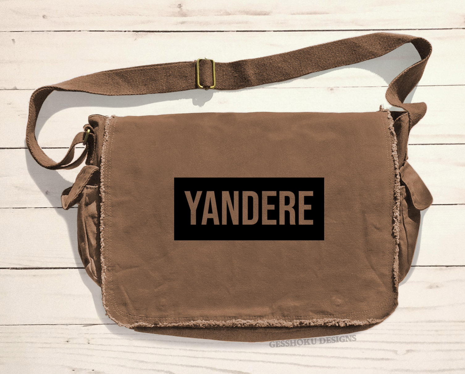 Yandere Messenger Bag - Brown