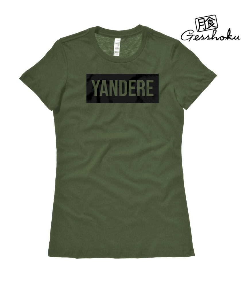 Yandere Ladies T-shirt - Olive Green
