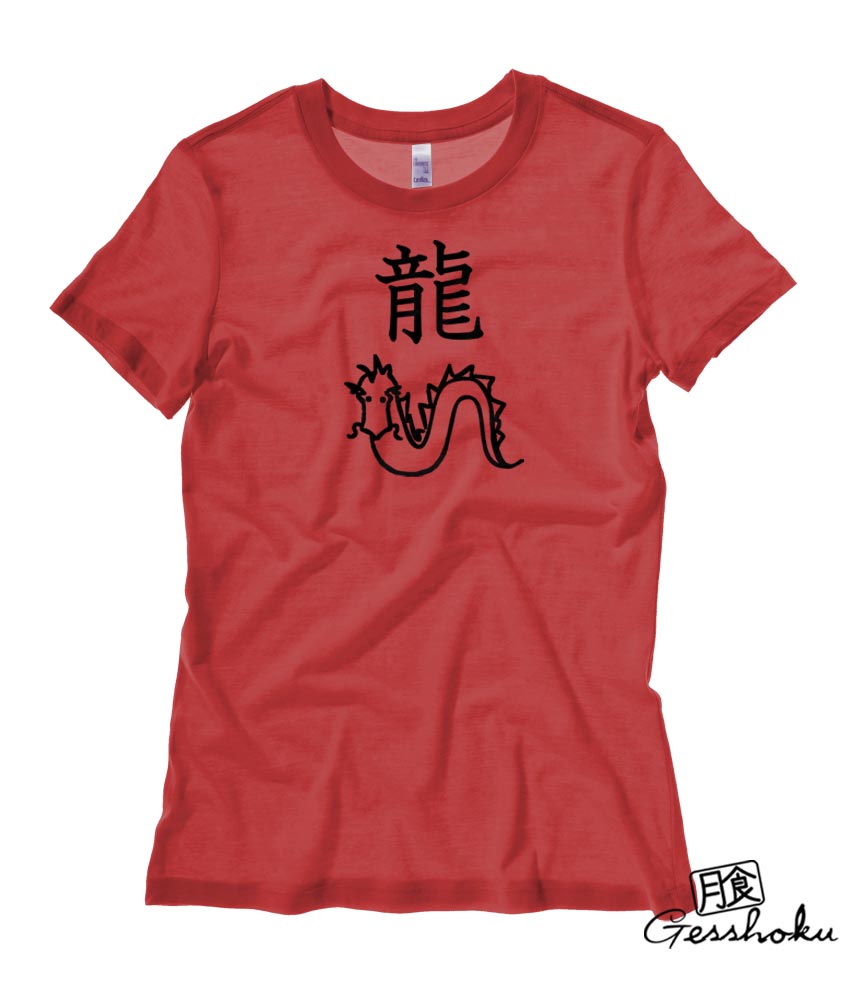 Year of the Dragon Chinese Zodiac Ladies T-shirt - Red