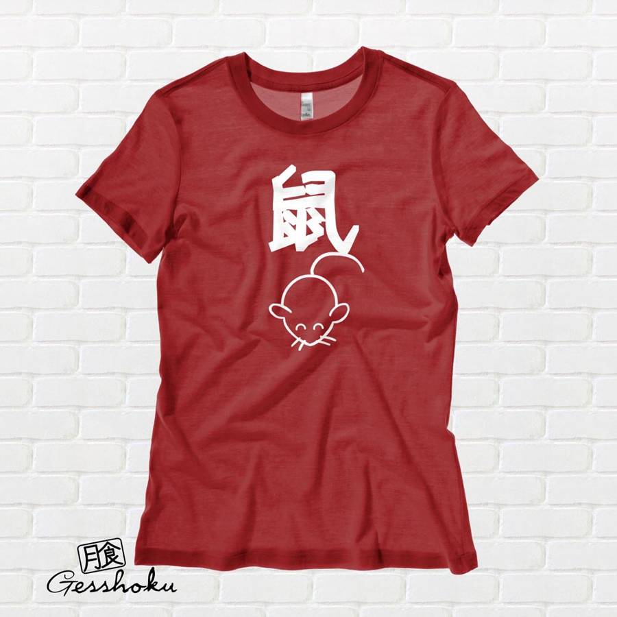 Year of the Rat Chinese Zodiac Ladies T-shirt - Red