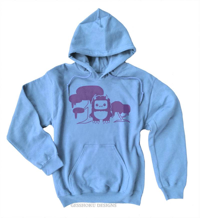 Tricky Yeti's Magical Forest Pullover Hoodie - Light Blue