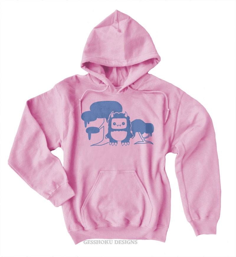 Tricky Yeti's Magical Forest Pullover Hoodie - Light Pink