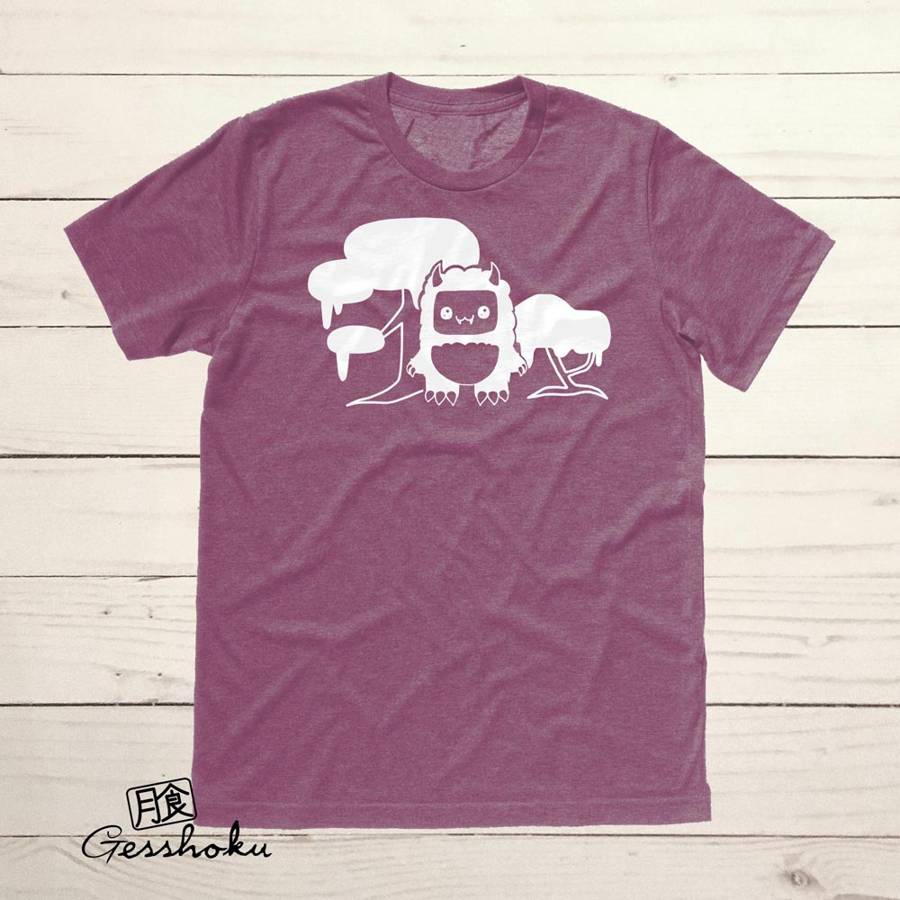 Tricky Yeti's Magical Forest T-shirt - Heather Maroon