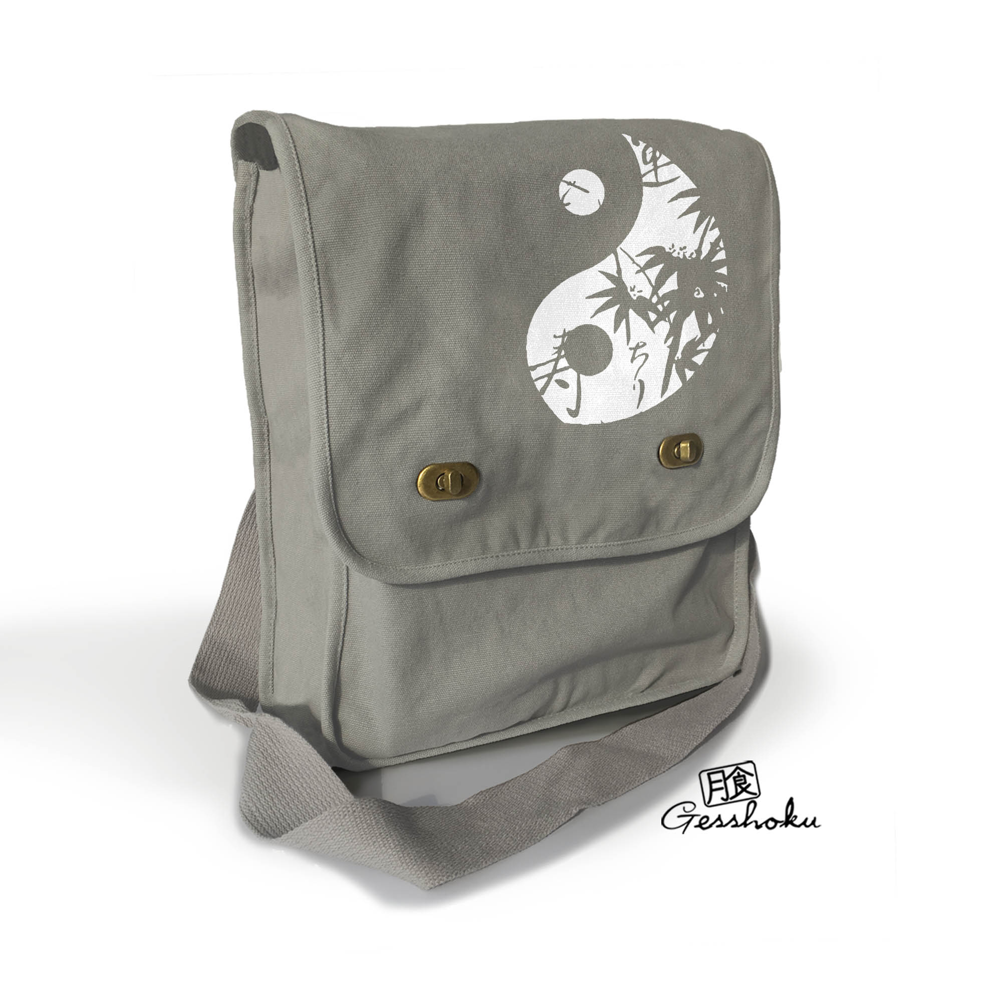 Asian Pattern Yin Yang Field Bag - Smoke Grey