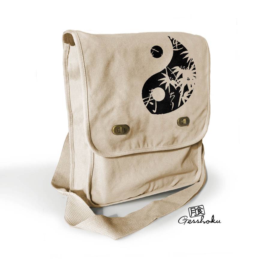 Asian Pattern Yin Yang Field Bag - Natural