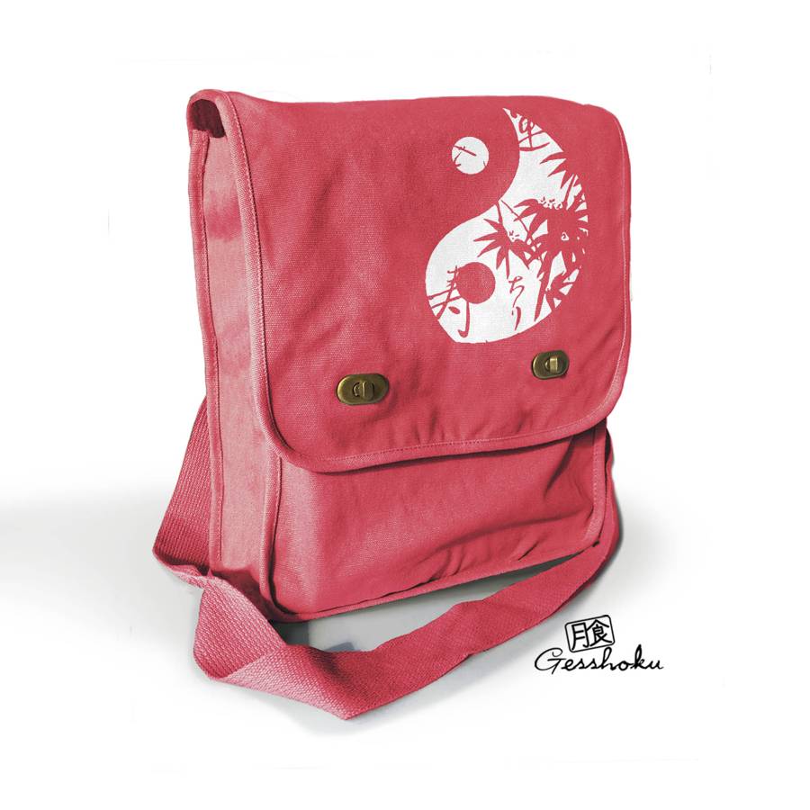 Asian Pattern Yin Yang Field Bag - Red