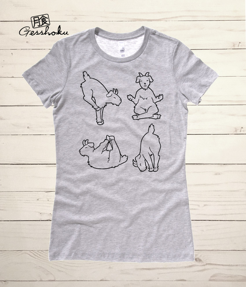 Yoga Goats Ladies T-shirt - Light Grey