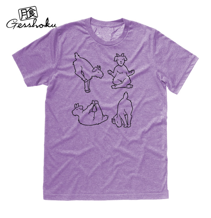Yoga Goats T-shirt - Heather Purple