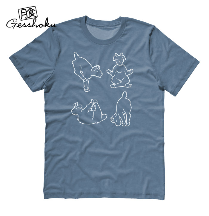 Yoga Goats T-shirt - Steel Blue