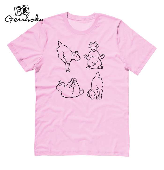 Yoga Goats T-shirt - Light Pink