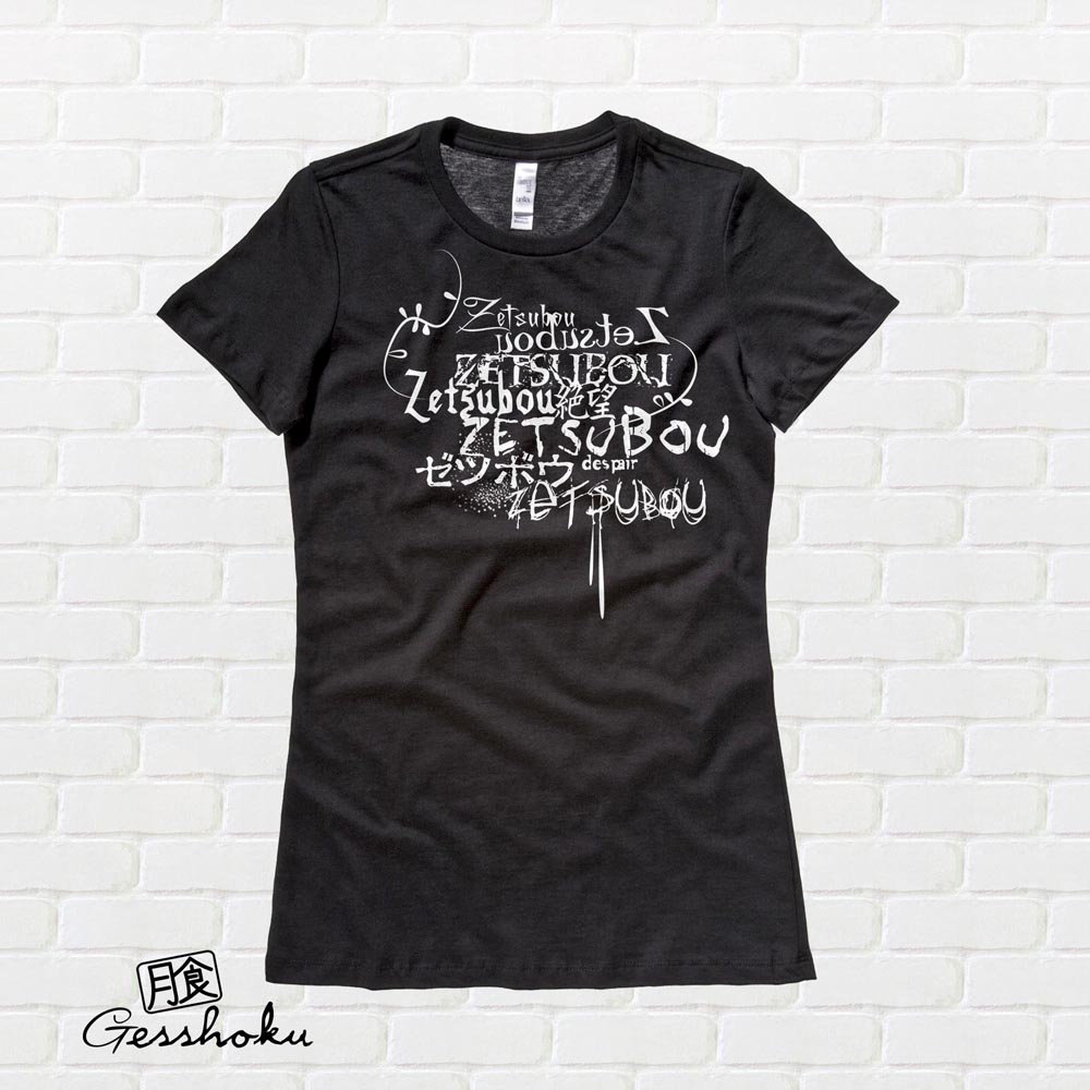 Despair Zetsubou Ladies T-shirt - Black