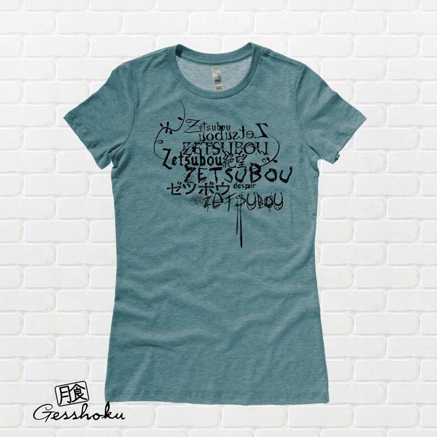 Despair Zetsubou Ladies T-shirt - Dark Heather Teal