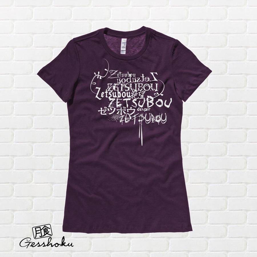 Despair Zetsubou Ladies T-shirt - Plum