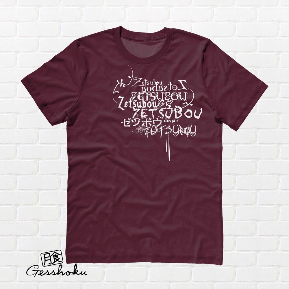 Despair Zetsubou T-shirt - Maroon