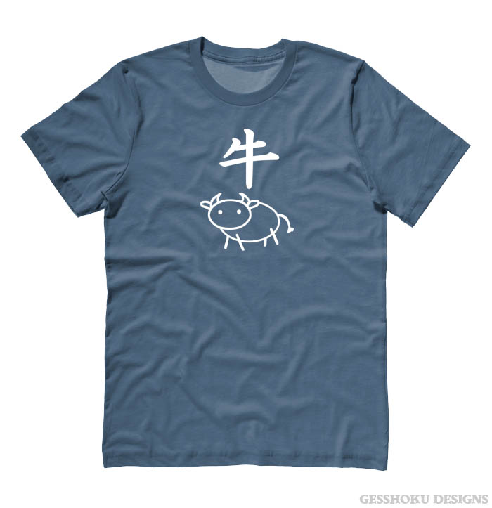 Year of the Ox Chinese Zodiac T-shirt - Stone Blue